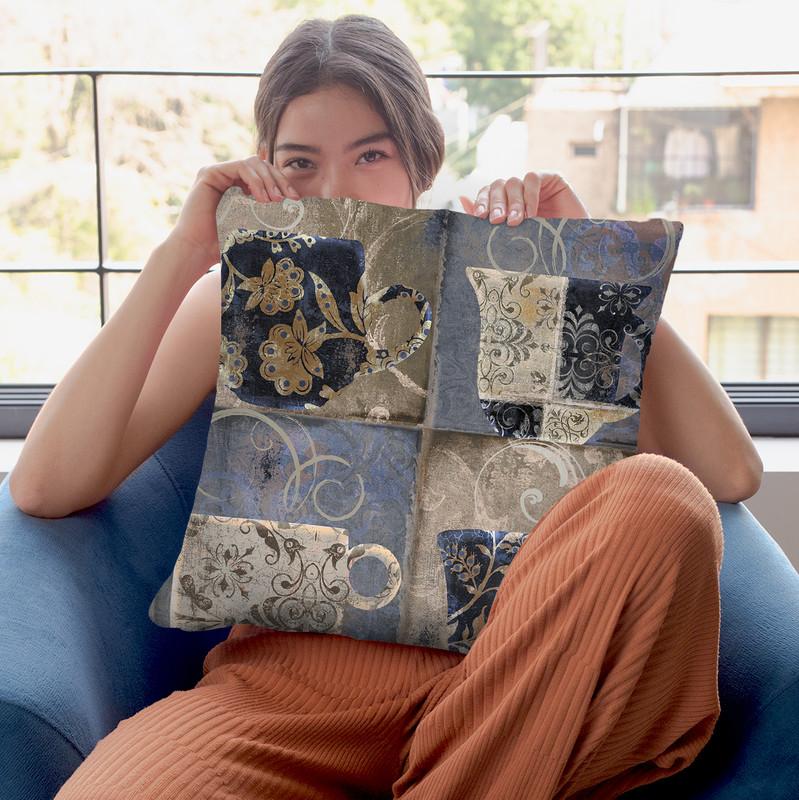 Four Cups I Throw Pillow By Color Bakery