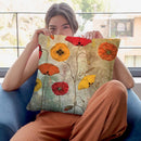 Dancing Poppies Iii Throw Pillow By Color Bakery