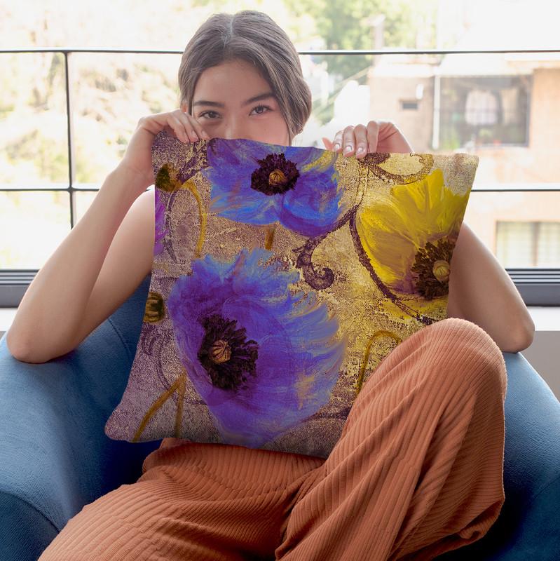 Poppy Waltz Ii Throw Pillow By Color Bakery
