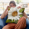 White Sunflower I Throw Pillow By Color Bakery