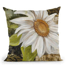 White Sunflower Ii Throw Pillow By Color Bakery