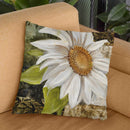 White Sunflower Ii Throw Pillow By Color Bakery