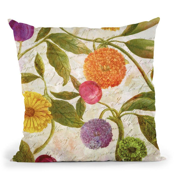 Sunbathers I Throw Pillow By Color Bakery