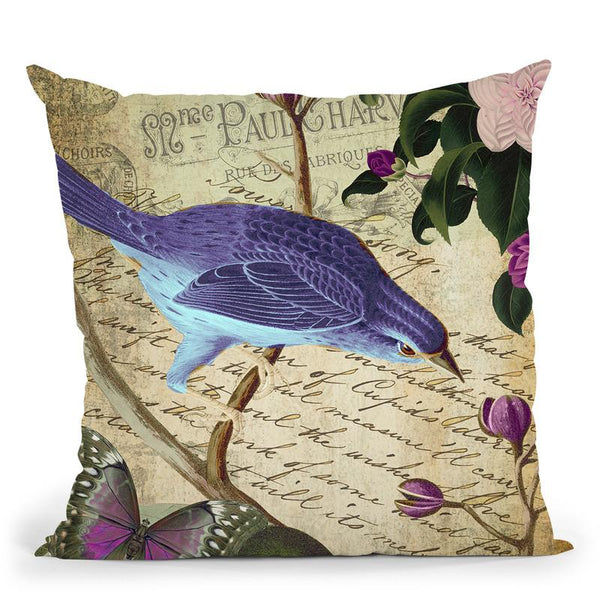 Petals And Wings Ii Throw Pillow By Color Bakery