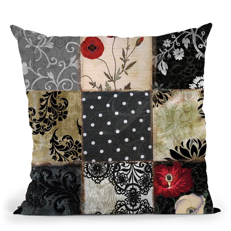Papaveri I Throw Pillow By Color Bakery