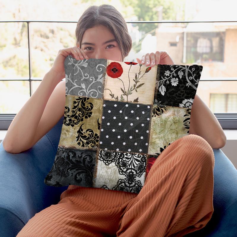 Papaveri I Throw Pillow By Color Bakery