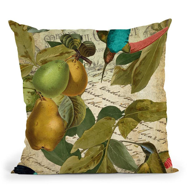 Petals And Wings Iii Throw Pillow By Color Bakery