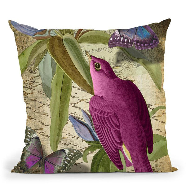 Petals And Wings Vi Throw Pillow By Color Bakery