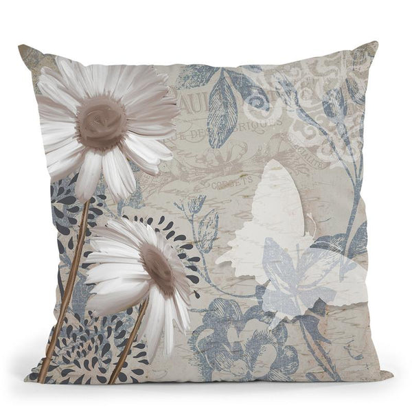 Daisy Recital I Throw Pillow By Color Bakery