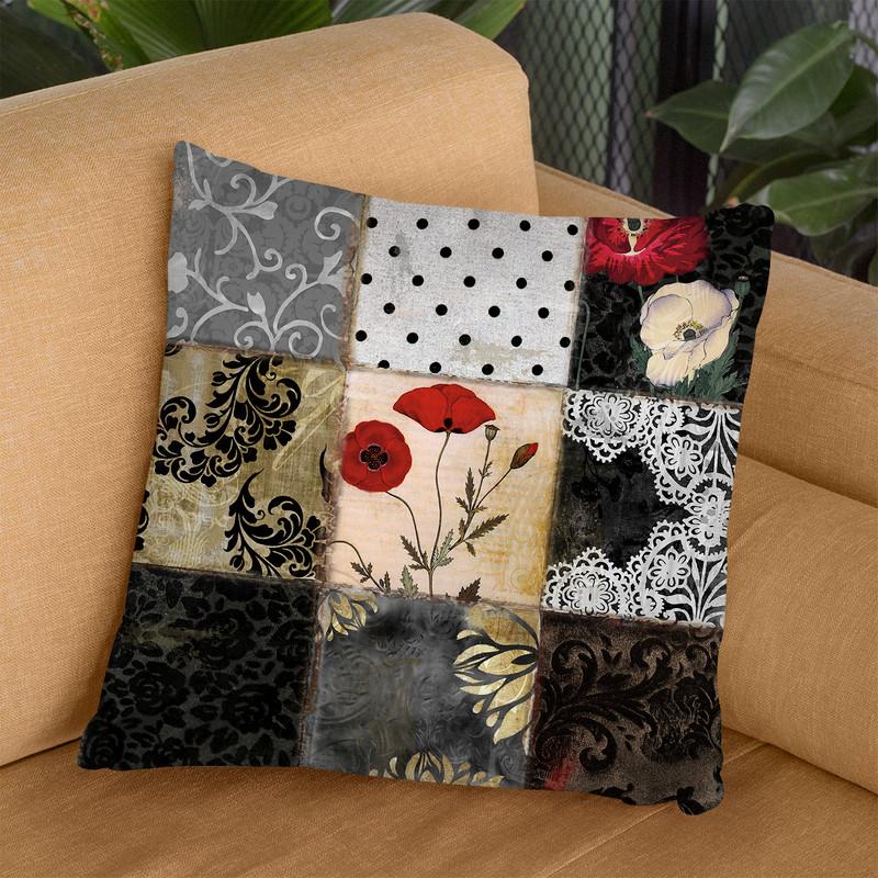 Papaveri Ii Throw Pillow By Color Bakery