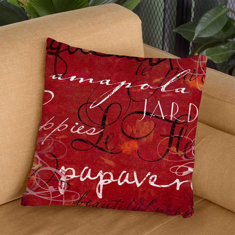 Le Pavot Iii Throw Pillow By Color Bakery