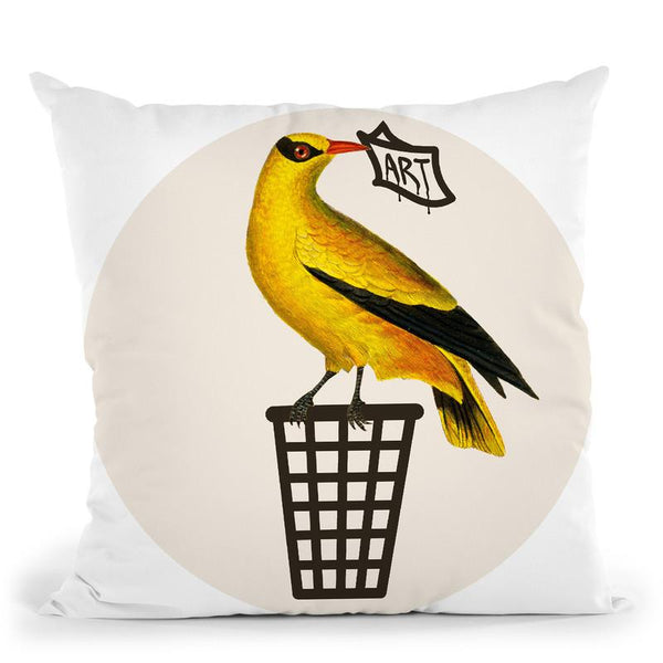 Bird With Nike Shoes Throw Pillow By Coco De Paris