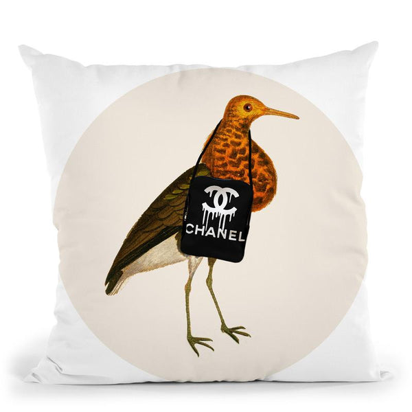 Bird On Dustbin Throw Pillow By Coco De Paris
