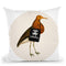 Bird On Dustbin Throw Pillow By Coco De Paris