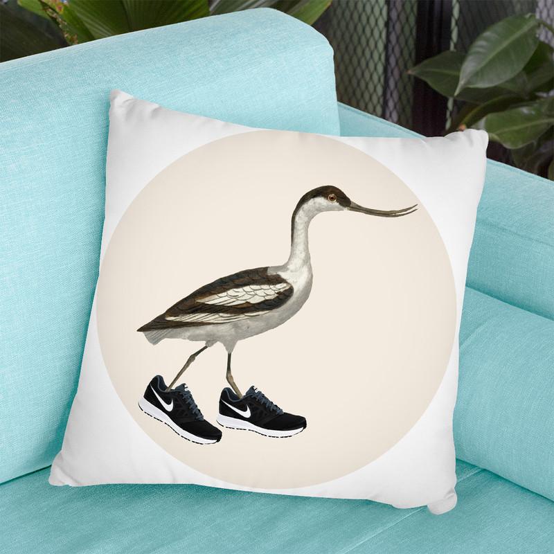 Bird With A Bag Throw Pillow By Coco De Paris