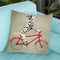Dalmatian On Bicycle Throw Pillow By Coco De Paris