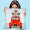 Giraffes On Holiday Throw Pillow By Coco De Paris