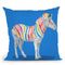 Rainbow Zebra Throw Pillow By Coco De Paris