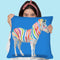Rainbow Zebra Throw Pillow By Coco De Paris