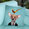 Chihuahua With Bird Throw Pillow By Coco De Paris