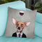 Chihuahua With Wineglass Throw Pillow By Coco De Paris
