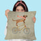 Daschund On Bicycle Throw Pillow By Coco De Paris