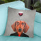 Daschund With Wineglass Throw Pillow By Coco De Paris