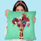Flower Power Girafe Turquoise Throw Pillow By Coco De Paris