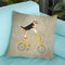 Beagle On Bicycle Throw Pillow By Coco De Paris