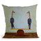 Giraffes In Balance Throw Pillow By Coco De Paris