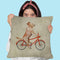 Golden Retriever On Bicycle Throw Pillow By Coco De Paris