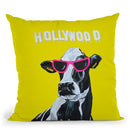 Hollywood Cow Throw Pillow By Coco De Paris