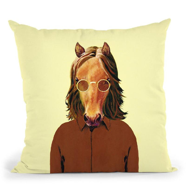 Lennon Horse Throw Pillow By Coco De Paris