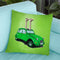 Ostriches In A Car Throw Pillow By Coco De Paris