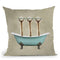 Ostriches In Bathtub Throw Pillow By Coco De Paris