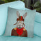 Rabbit With Helmet Throw Pillow By Coco De Paris