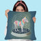 Rainbow Zebra In Snowball Throw Pillow By Coco De Paris