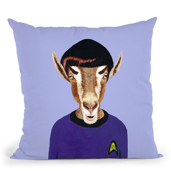 Spock Goat Throw Pillow By Coco De Paris