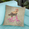 Yorkshire On Bicycle Throw Pillow By Coco De Paris