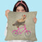 Yorkshire On Bicycle Throw Pillow By Coco De Paris