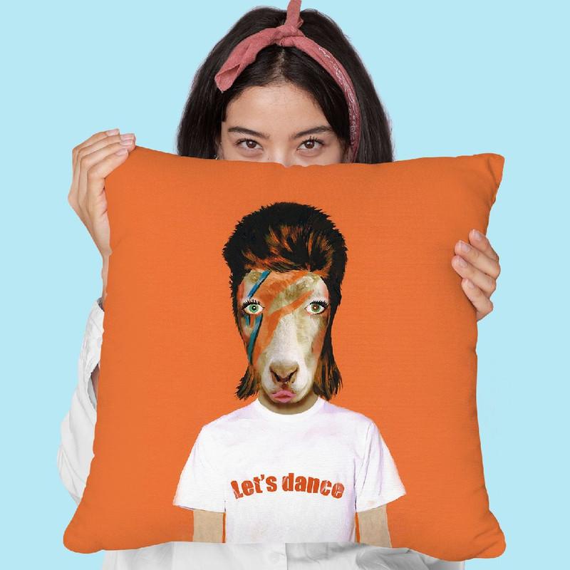 Bowie Goat Throw Pillow By Coco De Paris