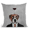Boxer With Wineglass Throw Pillow By Coco De Paris