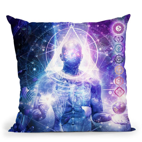 Mind Of Light  Throw Pillow By Cameron Gray - by all about vibe