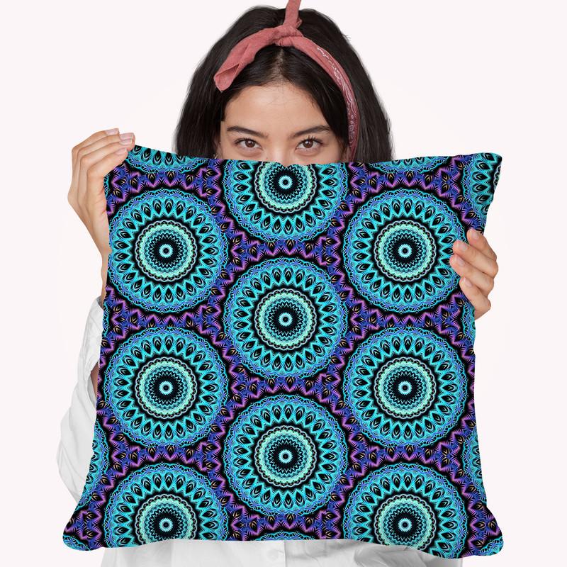 Psy Vibes  Throw Pillow By Cameron Gray - by all about vibe