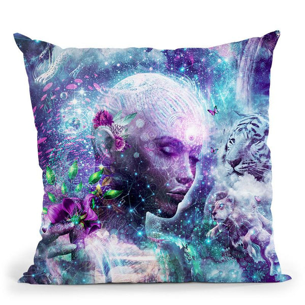 Discovering The Cosmic Consciou  Throw Pillow By Cameron Gray - by all about vibe