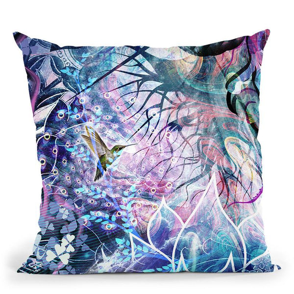 Dreams Of Unity Hummingbird  Throw Pillow By Cameron Gray - by all about vibe
