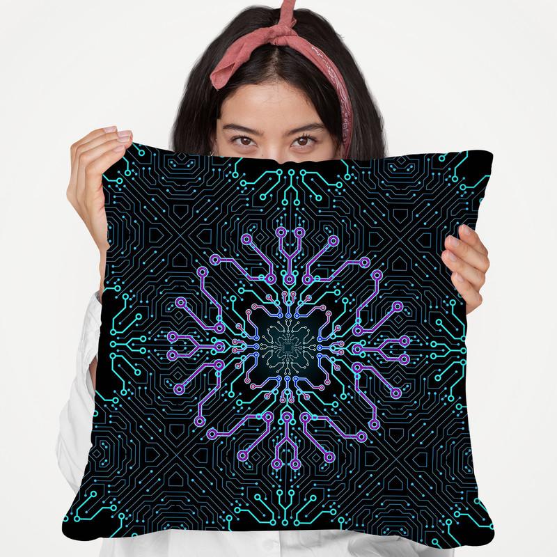 Connected  Throw Pillow By Cameron Gray - by all about vibe