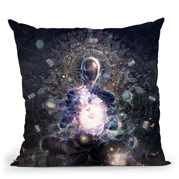 The Cosmic Ritual  Throw Pillow By Cameron Gray - by all about vibe
