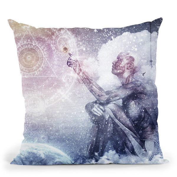 Awake In A Silver Land I Throw Pillow By Cameron Gray