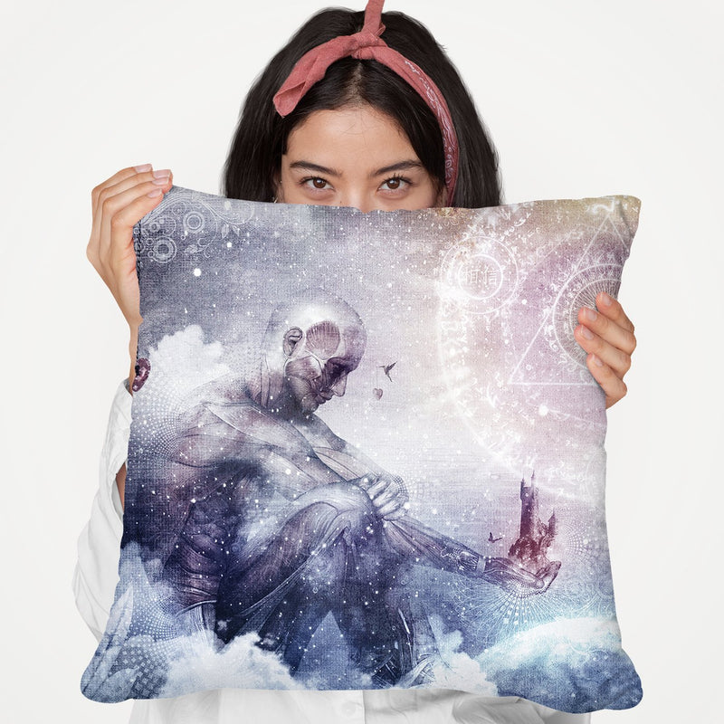 Awake In A Silver Land Throw Pillow By Cameron Gray